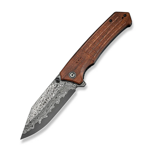 CIVIVI Knives™ Tacticorix Liner Lock C23055-DS1 Guibourtia Wood Damascus Steel Pocket Knife