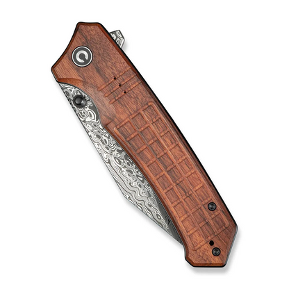 CIVIVI Knives™ Tacticorix Liner Lock C23055-DS1 Guibourtia Wood Damascus Steel Pocket Knife