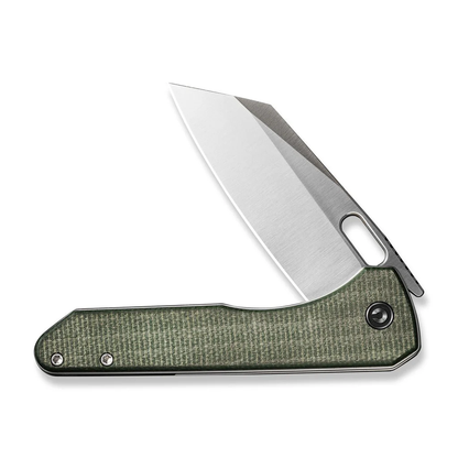 CIVIVI Knives™ Nugz Liner Lock C23060-2 Green Canvas Micarta 14C28N Stainless Steel Pocket Knife