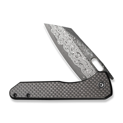 CIVIVI Knives™ Nugz Liner Lock C23060-DS1 Black Carbon Fiber Damascus Steel Pocket Knife