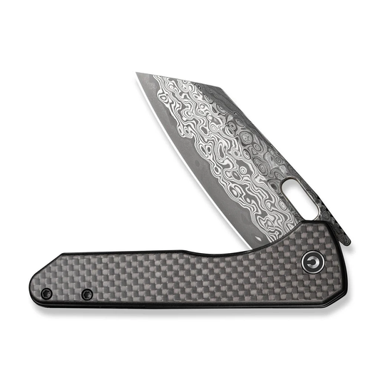CIVIVI Knives™ Nugz Liner Lock C23060-DS1 Black Carbon Fiber Damascus Steel Pocket Knife