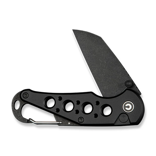 CIVIVI Knives™ Pragma Button Lock C23062B-1 Black Aluminum Nitro-V Stainless Steel Pocket Knife