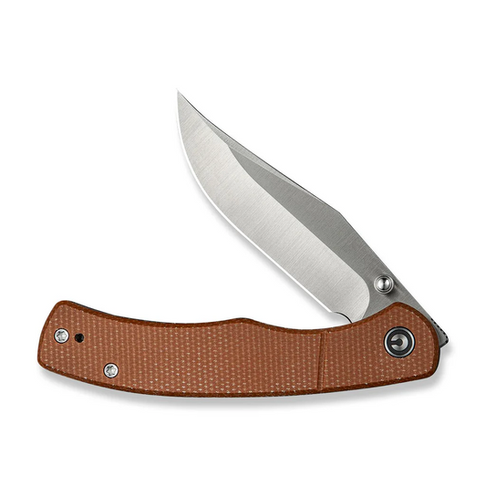 CIVIVI Knives™ Clingman Liner Lock C23065-3 Brown Canvas Micarta Nitro-V Stainless Steel Pocket Knife