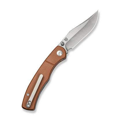 CIVIVI Knives™ Clingman Liner Lock C23065-3 Brown Canvas Micarta Nitro-V Stainless Steel Pocket Knife