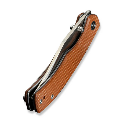 CIVIVI Knives™ Clingman Liner Lock C23065-3 Brown Canvas Micarta Nitro-V Stainless Steel Pocket Knife