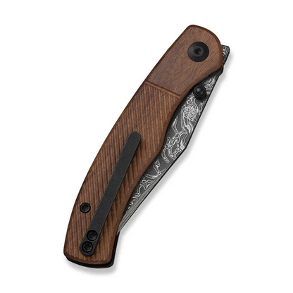 CIVIVI Knives™ Clingman Liner Lock C23065B-DS1 Guibourtia Wood Damascus Steel Pocket Knife