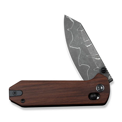 CIVIVI Knives™ Yonder Crossbar Lock C23073B-DS2 Guibourtia Wood Damascus Steel Pocket Knife