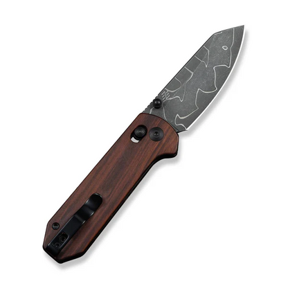 CIVIVI Knives™ Yonder Crossbar Lock C23073B-DS2 Guibourtia Wood Damascus Steel Pocket Knife