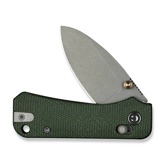 CIVIVI Knives™ Baby Banter 2 Crossbar Lock C23074-3 Green Canvas Micarta Nitro-V Stainless Steel Pocket Knife
