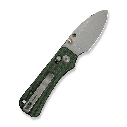 CIVIVI Knives™ Baby Banter 2 Crossbar Lock C23074-3 Green Canvas Micarta Nitro-V Stainless Steel Pocket Knife