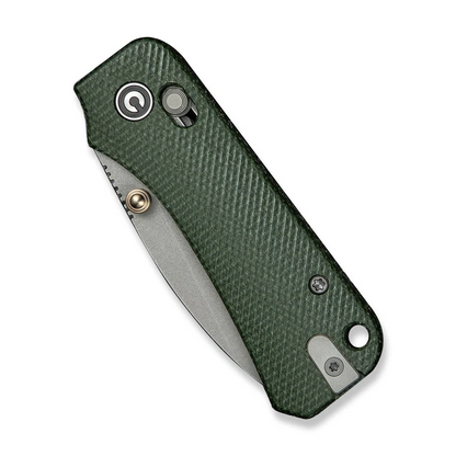 CIVIVI Knives™ Baby Banter 2 Crossbar Lock C23074-3 Green Canvas Micarta Nitro-V Stainless Steel Pocket Knife