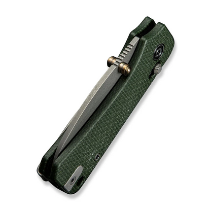 CIVIVI Knives™ Baby Banter 2 Crossbar Lock C23074-3 Green Canvas Micarta Nitro-V Stainless Steel Pocket Knife