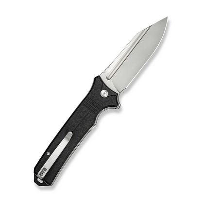 CIVIVI Knives™ Neurohaptic Button Lock C23080-2 Black Shredded G10 Nitro-V Stainless Steel Pocket Knife