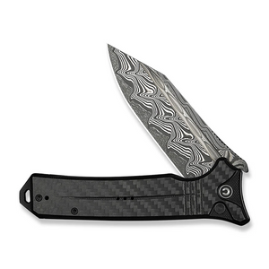 CIVIVI Knives™ Neurohaptic Button Lock C23080-DS1 Carbon Fiber & G10 Damascus Steel Pocket Knife