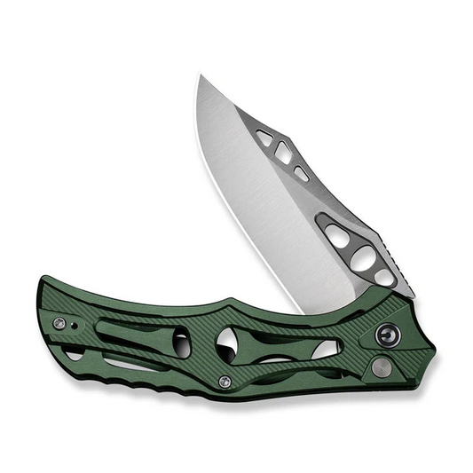 CIVIVI Knives™ Biophase Button Lock C23083-1 Green Aluminum Nitro-V Stainless Steel Pocket Knife