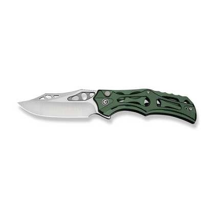 CIVIVI Knives™ Biophase Button Lock C23083-1 Green Aluminum Nitro-V Stainless Steel Pocket Knife