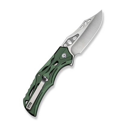 CIVIVI Knives™ Biophase Button Lock C23083-1 Green Aluminum Nitro-V Stainless Steel Pocket Knife