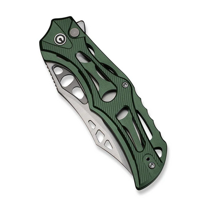 CIVIVI Knives™ Biophase Button Lock C23083-1 Green Aluminum Nitro-V Stainless Steel Pocket Knife