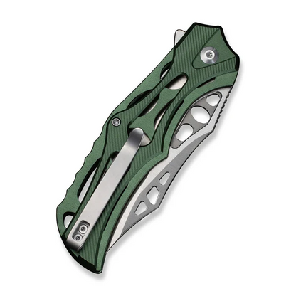 CIVIVI Knives™ Biophase Button Lock C23083-1 Green Aluminum Nitro-V Stainless Steel Pocket Knife