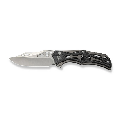 CIVIVI Knives™ Biophase Button Lock C23083C-3 Black G10 and Gray Aluminum Nitro-V Stainless Steel Pocket Knife