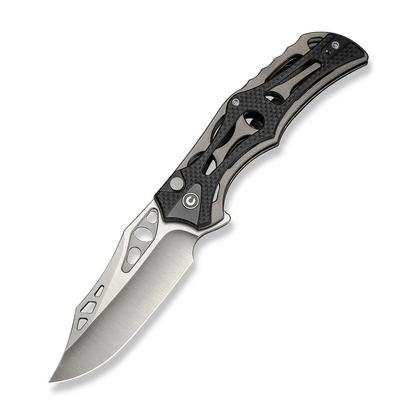 CIVIVI Knives™ Biophase Button Lock C23083C-3 Black G10 and Gray Aluminum Nitro-V Stainless Steel Pocket Knife