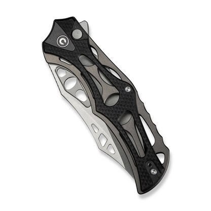 CIVIVI Knives™ Biophase Button Lock C23083C-3 Black G10 and Gray Aluminum Nitro-V Stainless Steel Pocket Knife