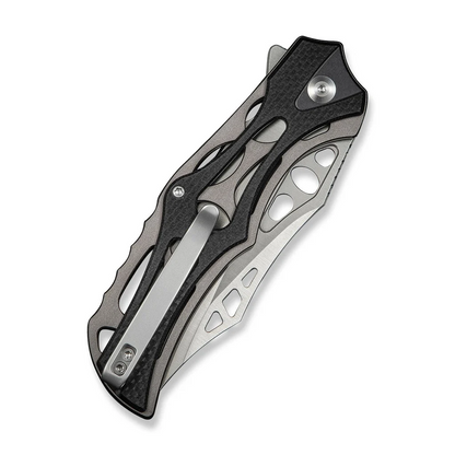 CIVIVI Knives™ Biophase Button Lock C23083C-3 Black G10 and Gray Aluminum Nitro-V Stainless Steel Pocket Knife