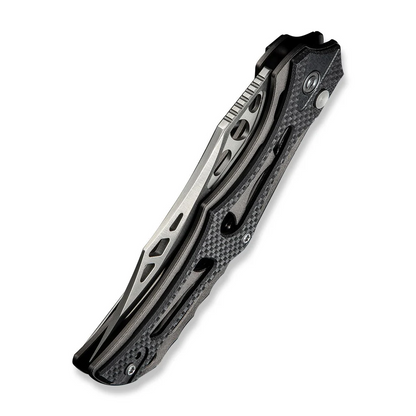 CIVIVI Knives™ Biophase Button Lock C23083C-3 Black G10 and Gray Aluminum Nitro-V Stainless Steel Pocket Knife