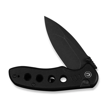 CIVIVI Knives™ Triptych Button Lock C23085B-1 Black G10 14C28N Stainless Steel Pocket Knife