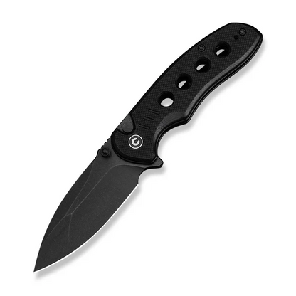 CIVIVI Knives™ Triptych Button Lock C23085B-1 Black G10 14C28N Stainless Steel Pocket Knife