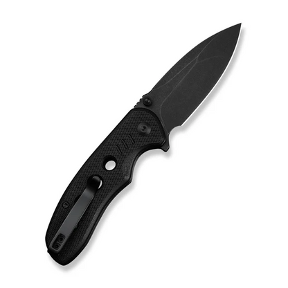 CIVIVI Knives™ Triptych Button Lock C23085B-1 Black G10 14C28N Stainless Steel Pocket Knife