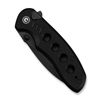 CIVIVI Knives™ Triptych Button Lock C23085B-1 Black G10 14C28N Stainless Steel Pocket Knife