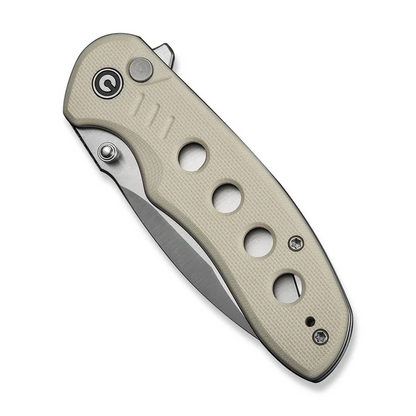CIVIVI Knives™ Triptych Button Lock C23085B-2 Ivory G10 14C28N Stainless Steel Pocket Knife