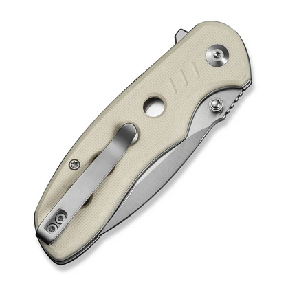 CIVIVI Knives™ Triptych Button Lock C23085B-2 Ivory G10 14C28N Stainless Steel Pocket Knife