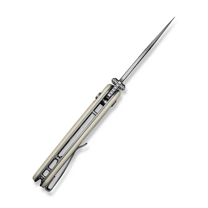 CIVIVI Knives™ Triptych Button Lock C23085B-2 Ivory G10 14C28N Stainless Steel Pocket Knife