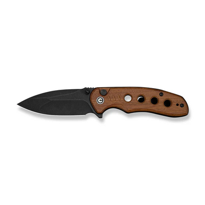 CIVIVI Knives™ Triptych Button Lock C23085B-3 Guibourtia Wood 14C28N Stainless Steel Pocket Knife
