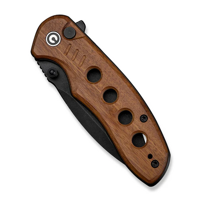 CIVIVI Knives™ Triptych Button Lock C23085B-3 Guibourtia Wood 14C28N Stainless Steel Pocket Knife
