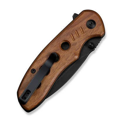 CIVIVI Knives™ Triptych Button Lock C23085B-3 Guibourtia Wood 14C28N Stainless Steel Pocket Knife