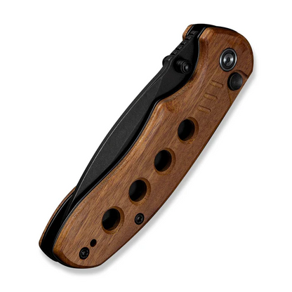 CIVIVI Knives™ Triptych Button Lock C23085B-3 Guibourtia Wood 14C28N Stainless Steel Pocket Knife
