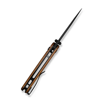 CIVIVI Knives™ Triptych Button Lock C23085B-3 Guibourtia Wood 14C28N Stainless Steel Pocket Knife