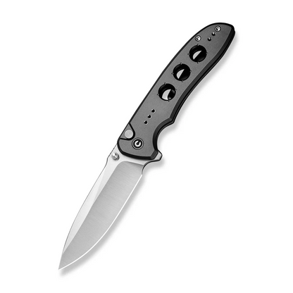 CIVIVI Knives™ Hyperpulse Button Lock C23087A-3 Dark Gray Aluminum 14C28N Stainless Steel Pocket Knife