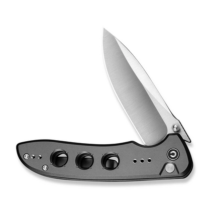 CIVIVI Knives™ Hyperpulse Button Lock C23087A-3 Dark Gray Aluminum 14C28N Stainless Steel Pocket Knife