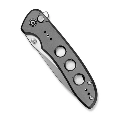 CIVIVI Knives™ Hyperpulse Button Lock C23087A-3 Dark Gray Aluminum 14C28N Stainless Steel Pocket Knife