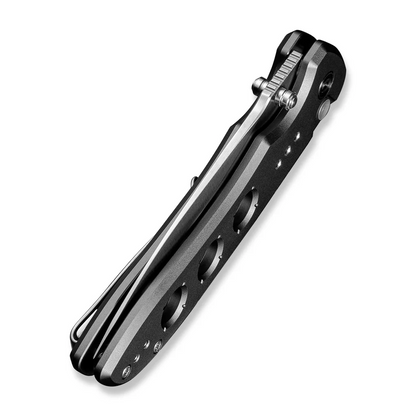 CIVIVI Knives™ Hyperpulse Button Lock C23087A-3 Dark Gray Aluminum 14C28N Stainless Steel Pocket Knife