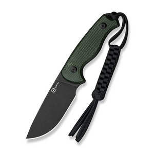 CIVIVI Knives™ Timberbark Fixed Blade C23094-3 Dark Green Canvas Micarta 14C28N Stainless Steel Knife