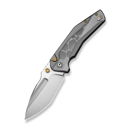 CIVIVI Knives™ Wellmax Button Lock C24008C-1 Aluminum and Clear Lexan 14C28N Stainless Steel Pocket Knife