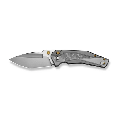 CIVIVI Knives™ Wellmax Button Lock C24008C-1 Aluminum and Clear Lexan 14C28N Stainless Steel Pocket Knife