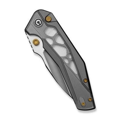 CIVIVI Knives™ Wellmax Button Lock C24008C-1 Aluminum and Clear Lexan 14C28N Stainless Steel Pocket Knife