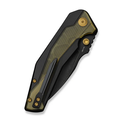 CIVIVI Knives™ Wellmax Button Lock C24008C-2 Black Aluminum and Yellow Ultem 14C28N Stainless Steel Pocket Knife