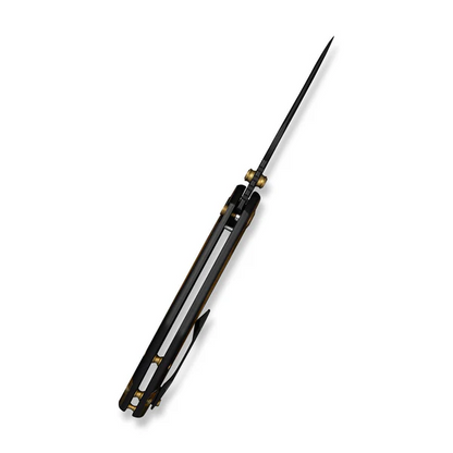 CIVIVI Knives™ Wellmax Button Lock C24008C-2 Black Aluminum and Yellow Ultem 14C28N Stainless Steel Pocket Knife